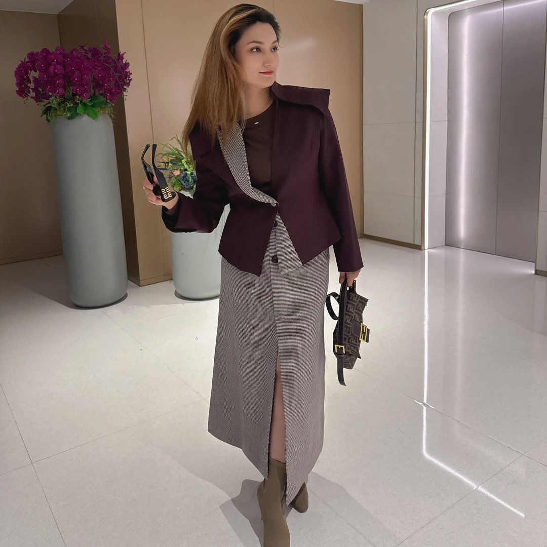 BARNE VINE不规则套装显瘦气质