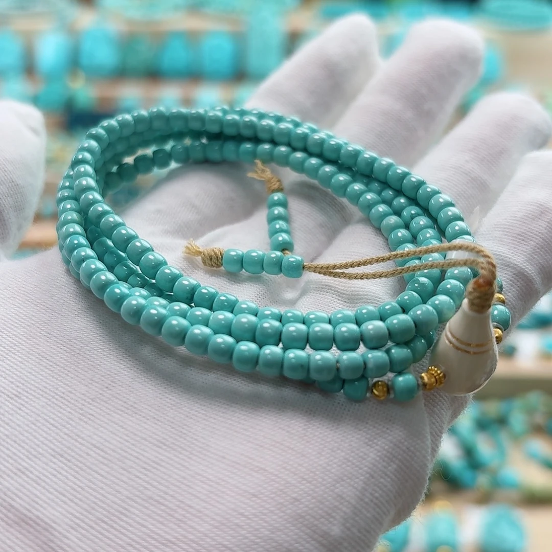 绿松石18K金镶嵌珠宝奇石