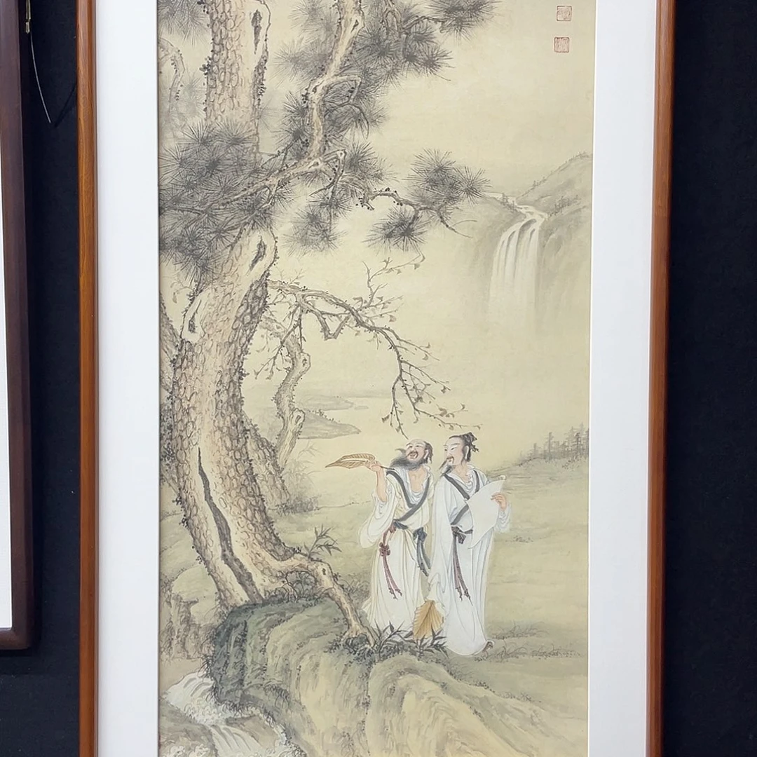 国画潇***熊手绘国画，精品山水，画心