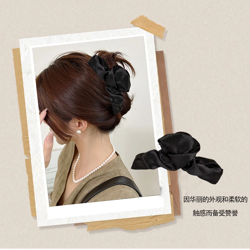 人鱼泡沫百搭发饰褶皱小抓夹气质网红发夹女国潮时尚头饰简约发卡