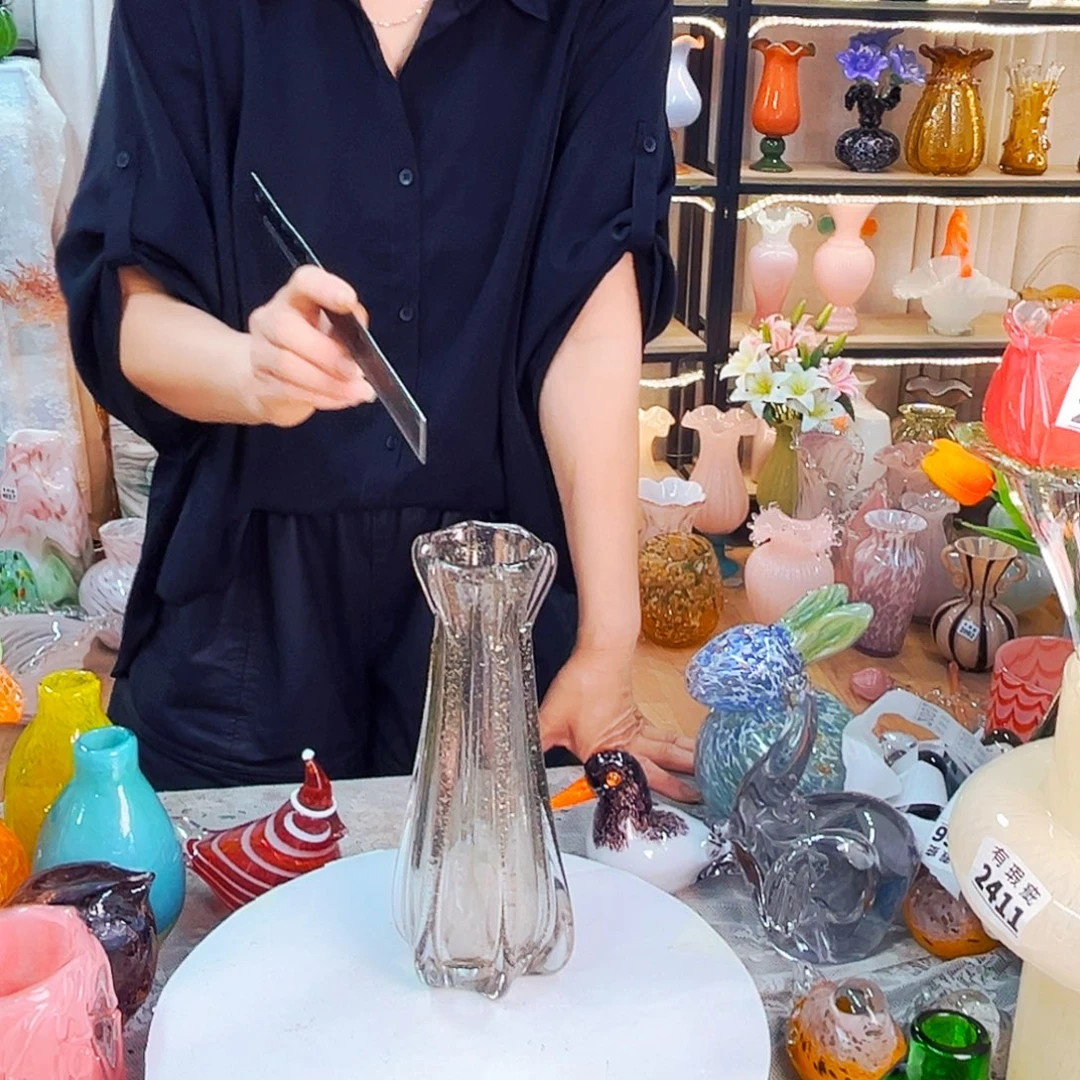 琉璃家悦琉璃花瓶摆件