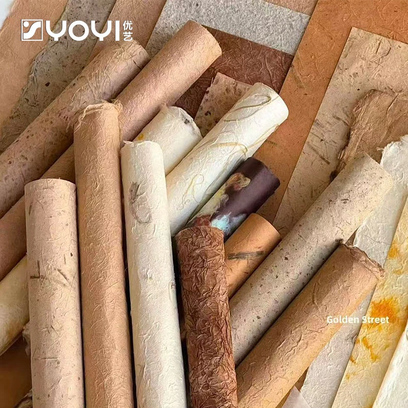 优艺  秋冬琥珀流光系列复古花束包花纸合集手工纸鲜花包装资材