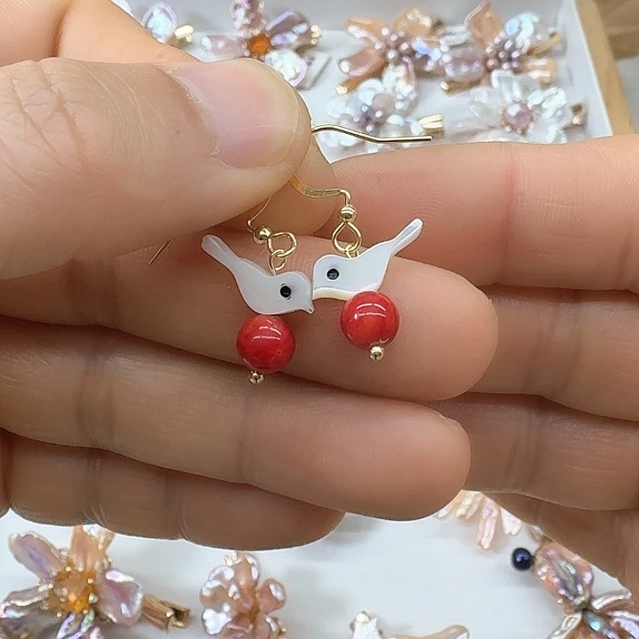 淡水珍珠耳饰银S925镶嵌