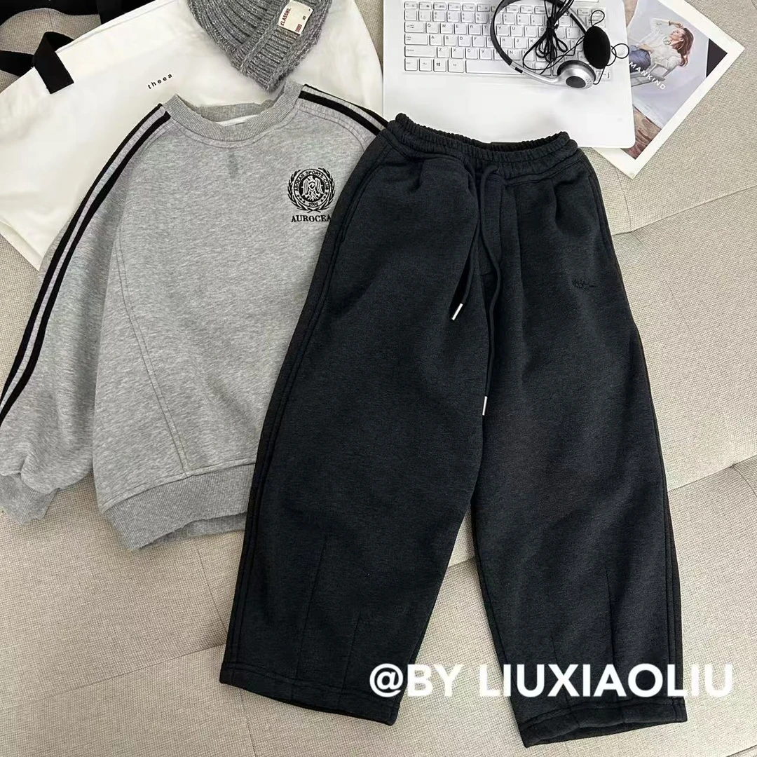 杭州六小六正版BY LIUXIAOLIU秋冬季儿童加绒卫裤17593