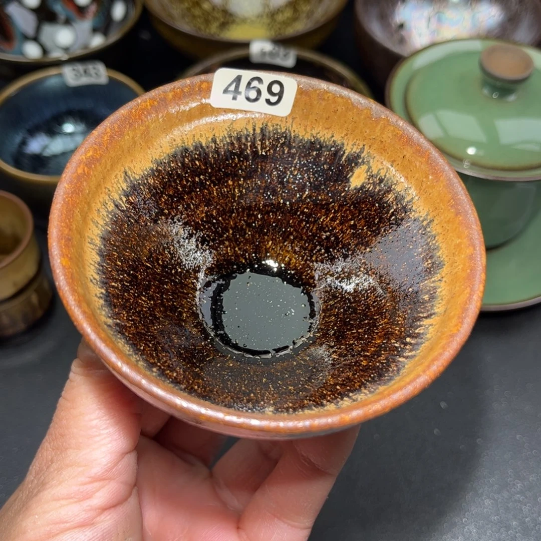 茶盏469 建盏单盏放大漏……