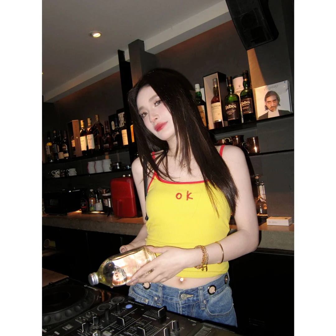 【OK吊带】文雅说吊带辣妹短款百搭打底外穿修身无袖设计感