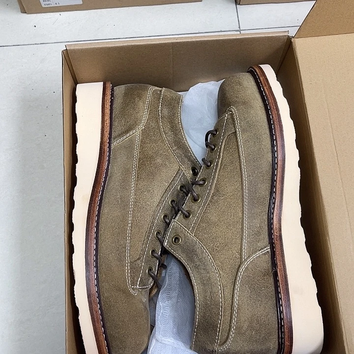 头层牛皮革43低帮15552