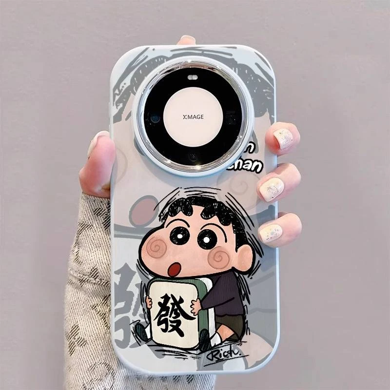麻将小新适用华为mate60pro手机壳mate70可爱苹果16/15保护套防摔