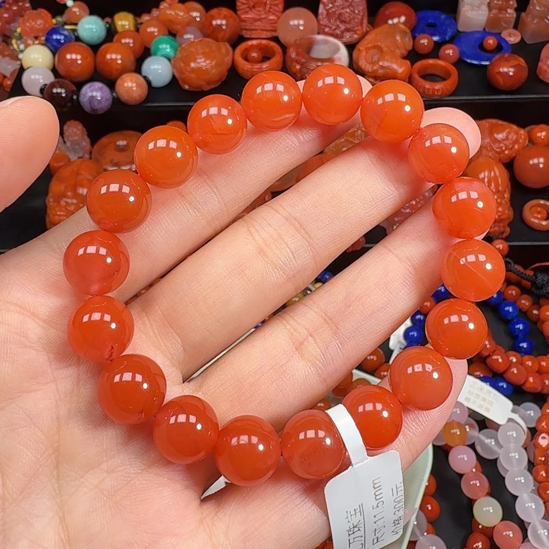 南红玛瑙未镶嵌手串11.5mm