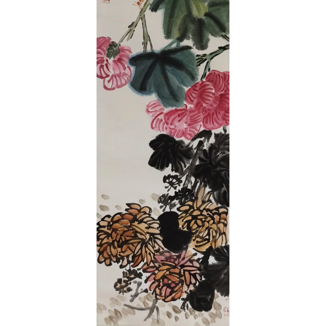 【辽拍】V250709-2-780《花虫》（4.3平尺）纸本镜片 DD252