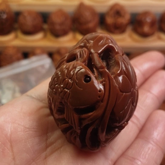 橄榄核手串/手链芙*鸟荷花鱼