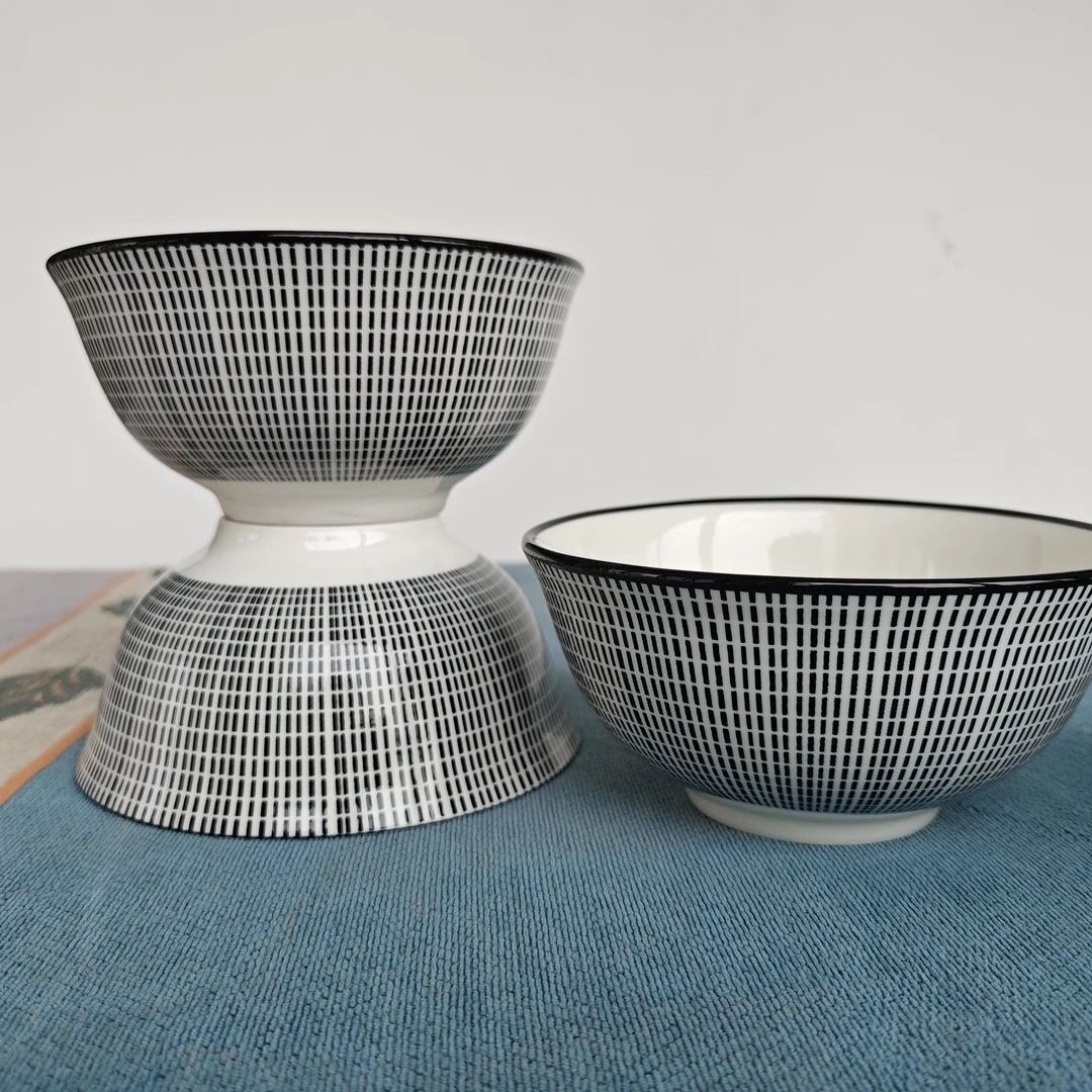 【拍一发四】欧式轻奢风碗陶瓷餐具6.25寸射线