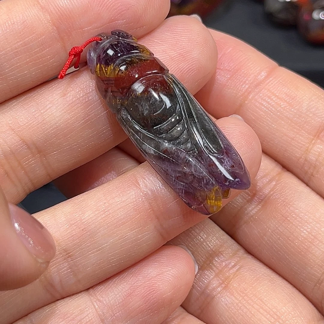 L***y水晶珠宝半成品未镶嵌极光吊坠