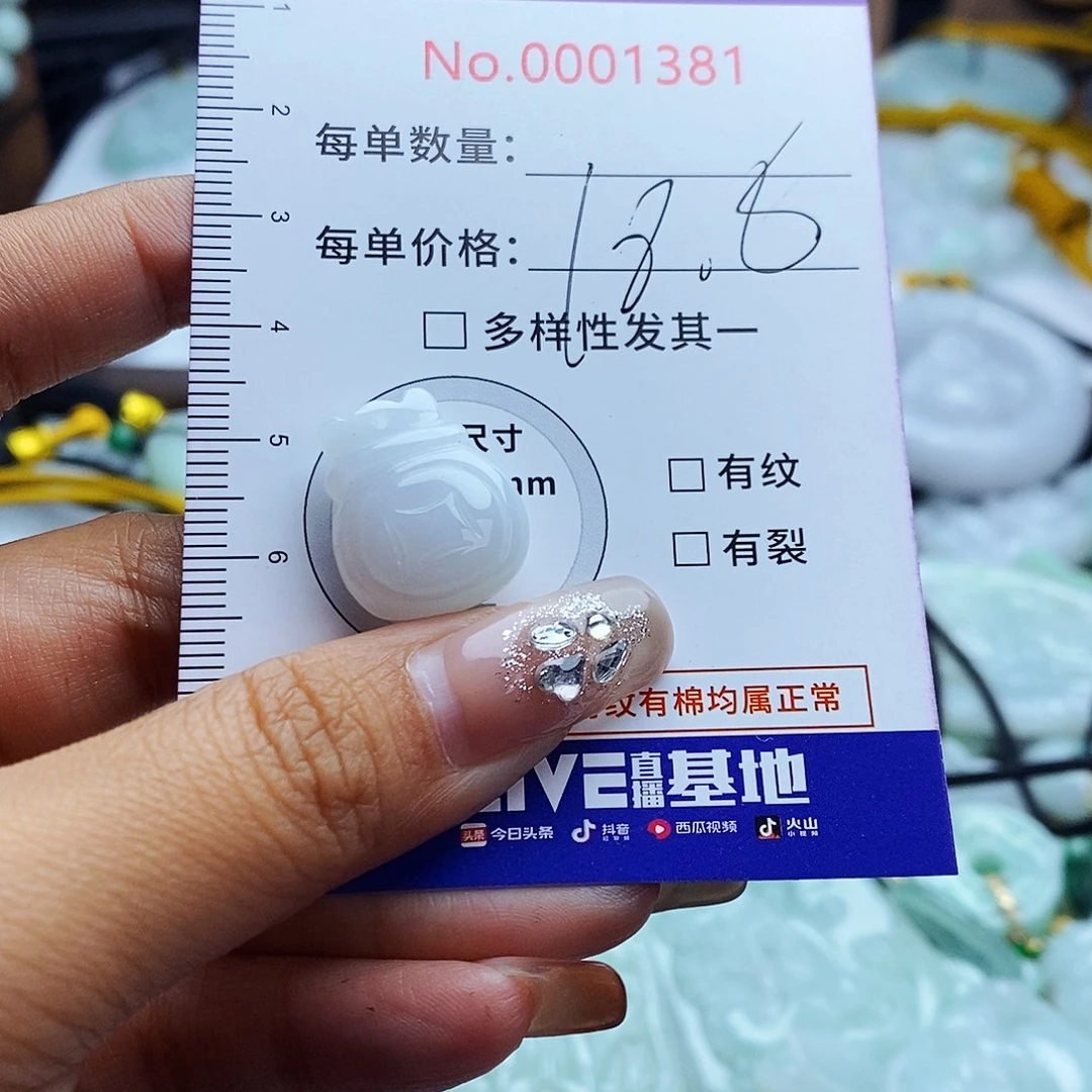 翡翠未镶嵌毛衣链1381
