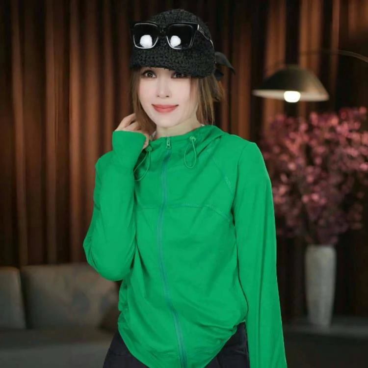 连帽薄款防晒外套女2025夏季速干户外跑步运动休闲旅游防晒服上衣