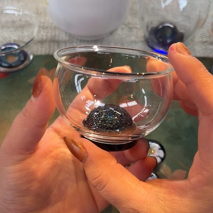 玻璃茶器风水缸黑星空