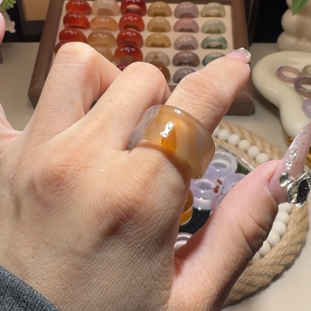 玛瑙/玉髓未镶嵌戒圈