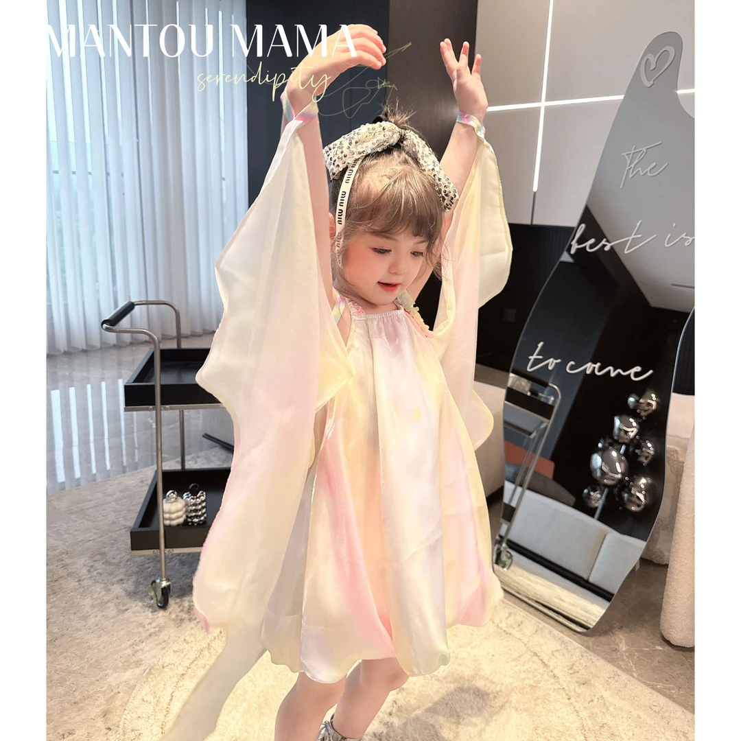 【Mt studio】【现货】幻彩渐变连衣裙女童夏季小众设计感清凉背心裙