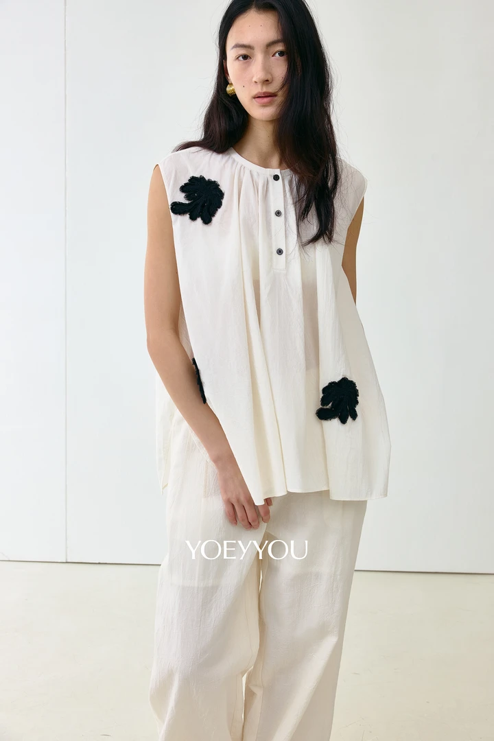 YOEYYOU设计师品牌 25春夏新品 抽褶量感无袖上衣 UPY买手店