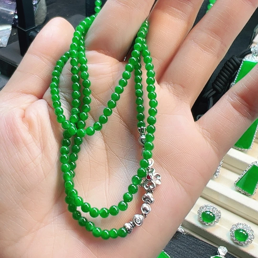 翡翠18K金镶嵌颈饰项链