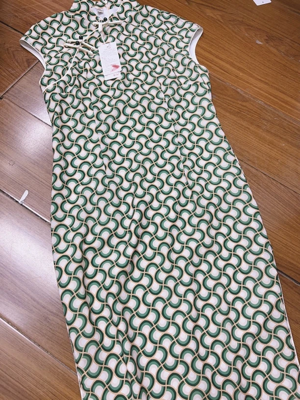 V-2381 花样年华 老上海 无袖 双层 夏款年轻款改良旗袍115cm长款