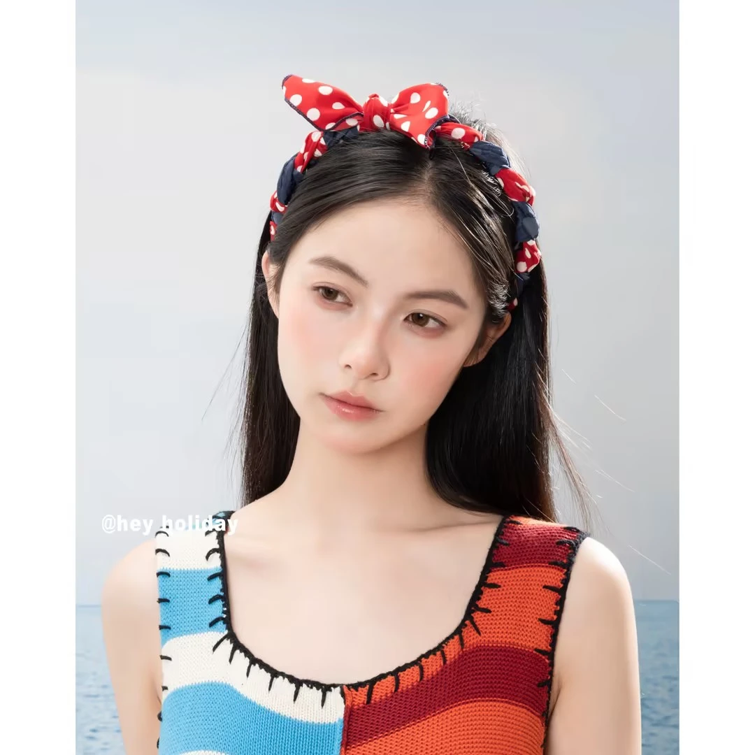 蝴蝶结波浪发箍简约甜美温柔发饰时尚百搭气质编织头箍优雅复古