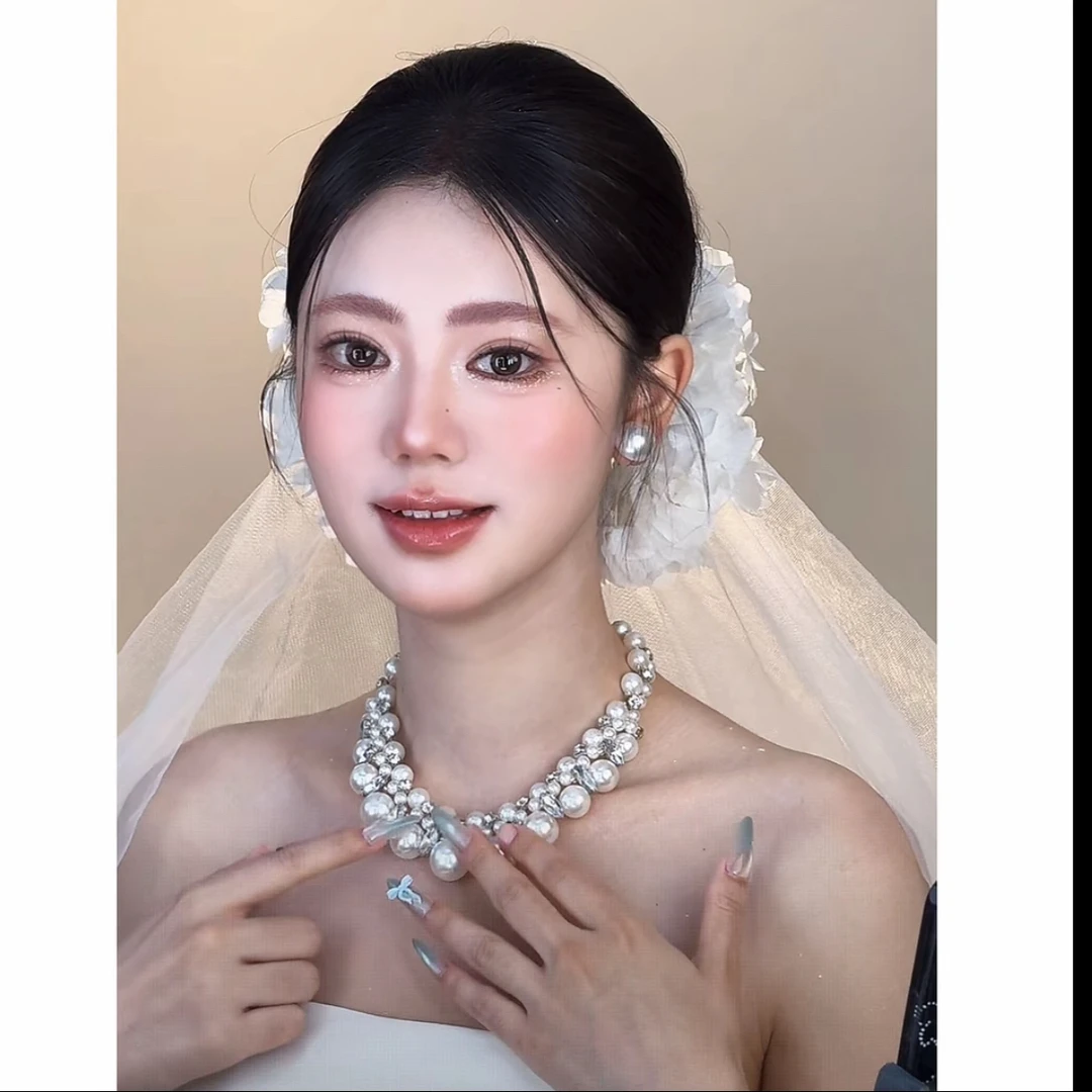 T7109“绣球漫语”小众绣球花带簪子