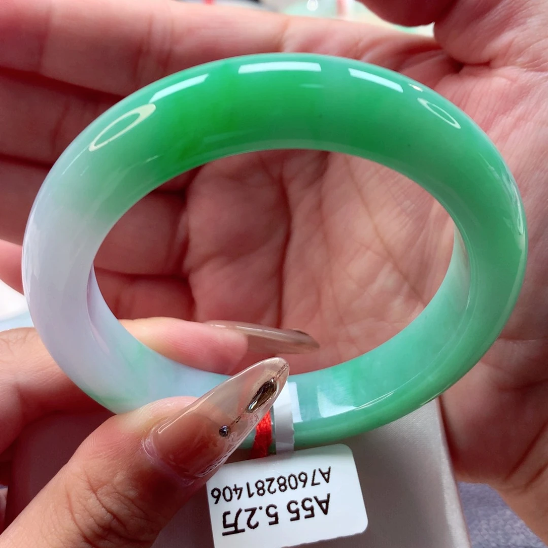 未镶嵌手镯翡翠零毛孔零结构完美细腻阳绿推荐！！！10号11