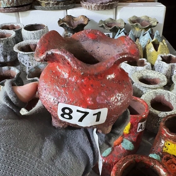 内口4.5高8粗陶手工