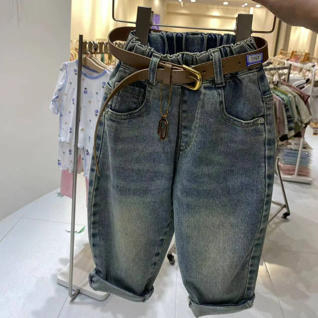 71068-（胖爪）儿童牛仔裤九分裤