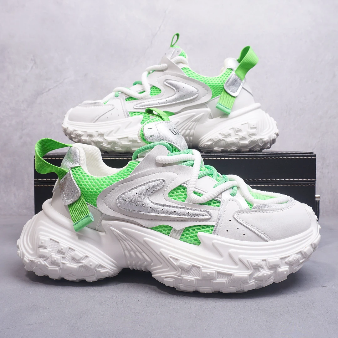 厚底轮胎底老爹鞋2025秋季新款百搭内增高休闲运动鞋潮牌时尚男鞋