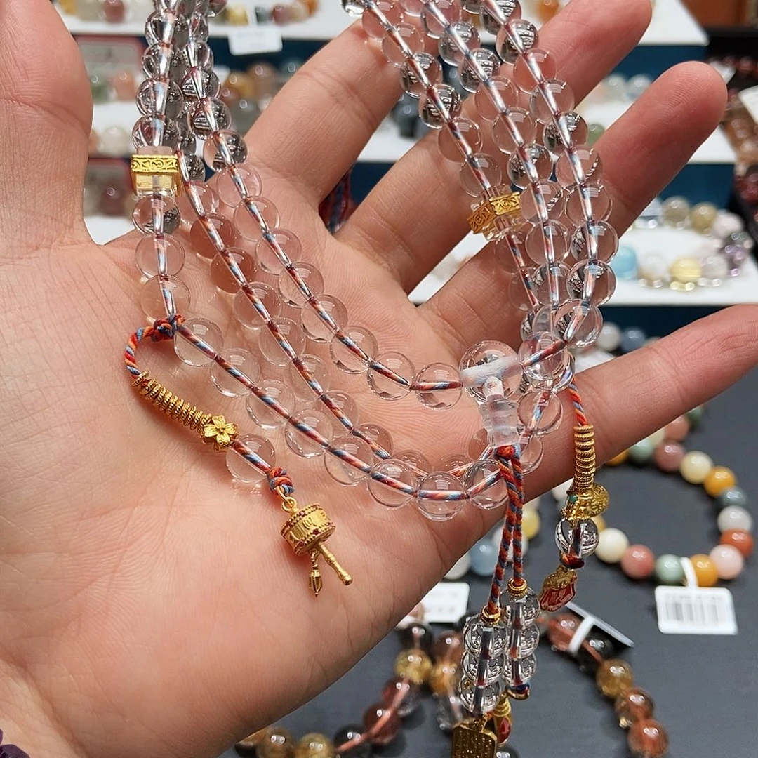 水晶手链银S925镶嵌水晶8.5