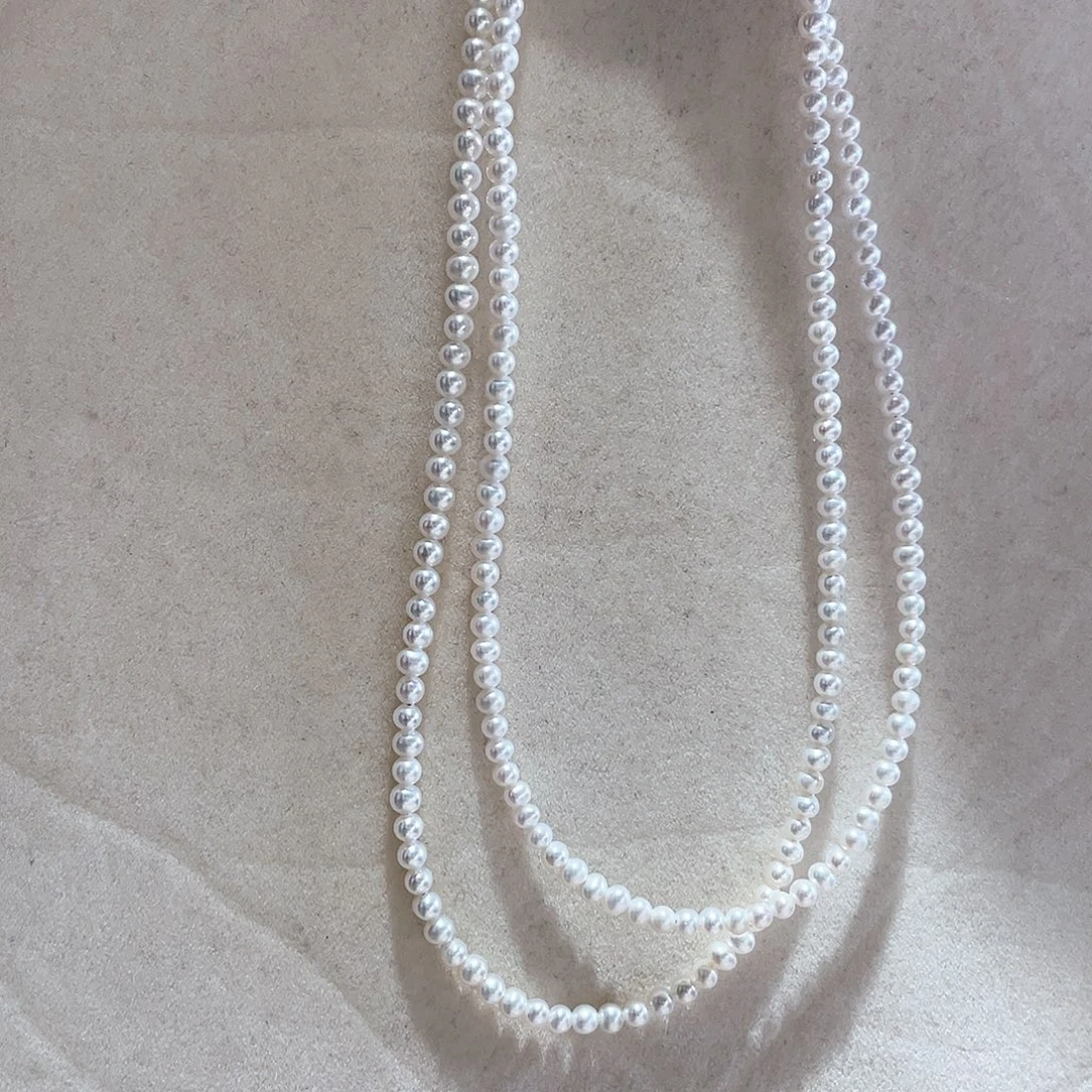 柠***头银S925镶嵌淡水珍珠颈饰大气款