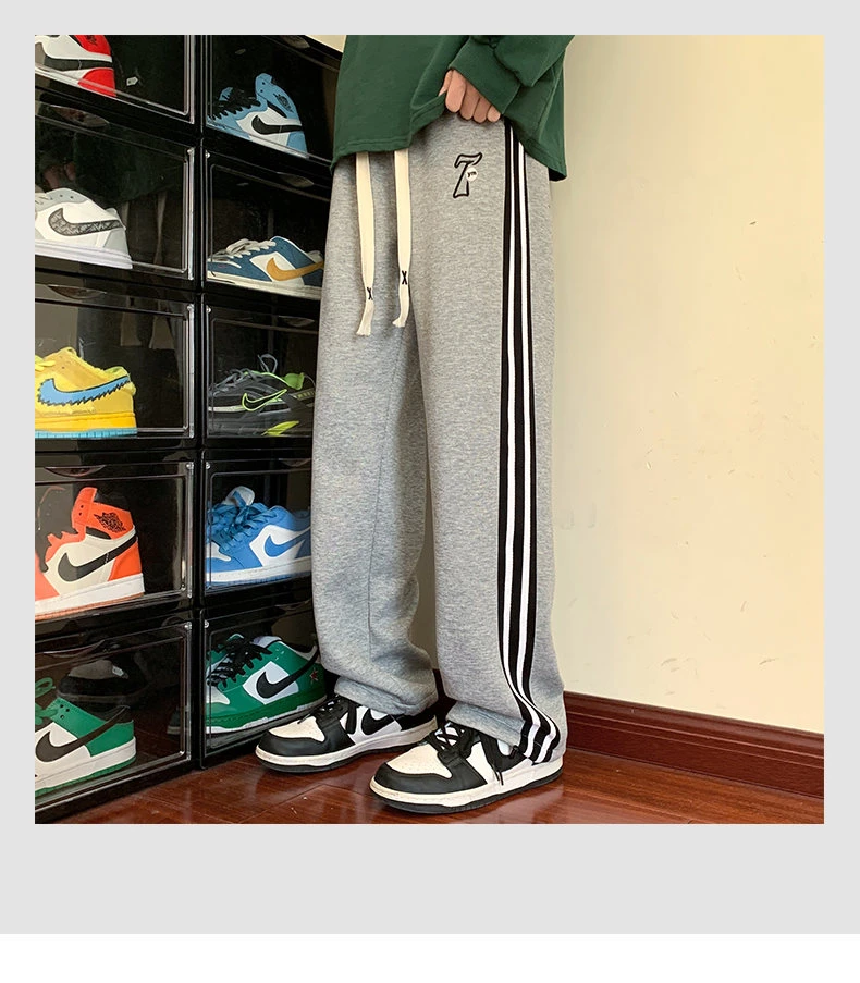 2025款ins青少年男裤学生休闲百搭款男装休闲直筒裤卫裤春季潮流