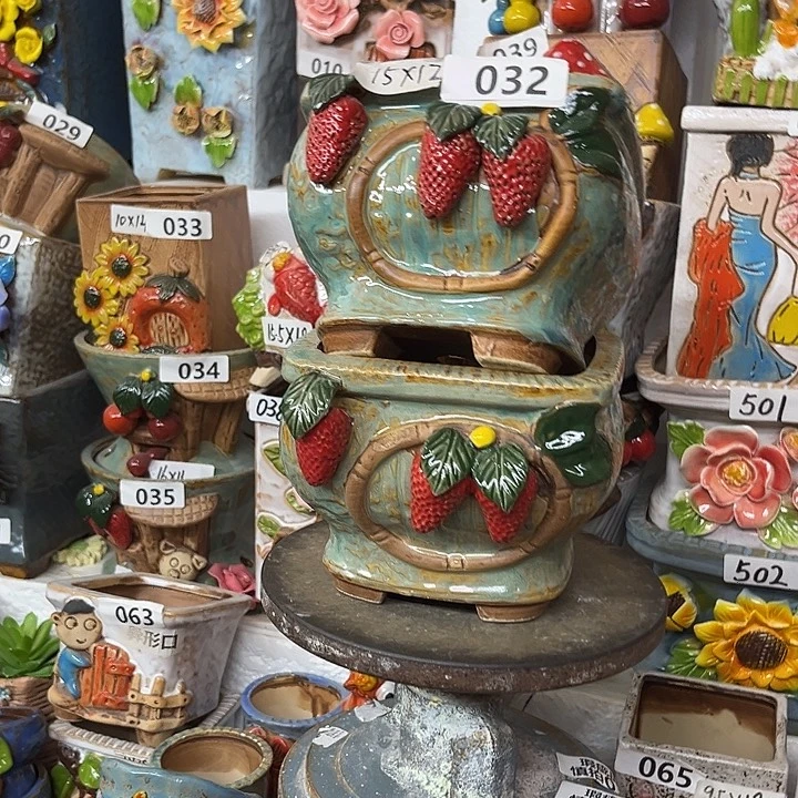 粗陶材质多肉花盆