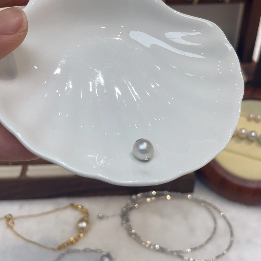 海水珍珠吊坠(不含链)18K金镶嵌