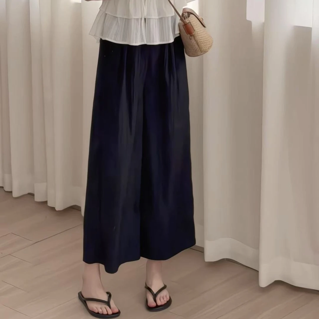 【阿凯自制】8362 韩系高腰显瘦慵懒风休闲阔腿裤（裤长90）