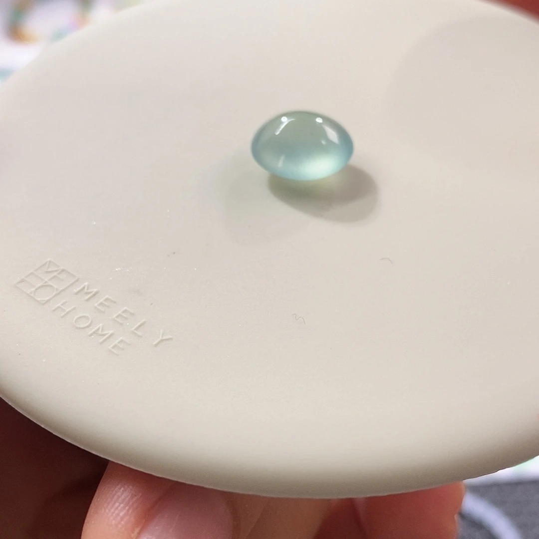 翡翠裸石冰玻蓝蛋面