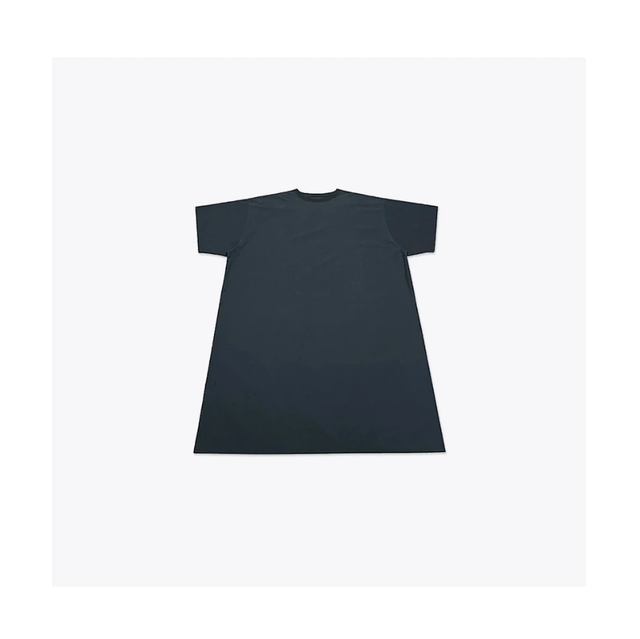 【YAYIROU】袖裙 极简休闲净版圆领短袖大长裙5043