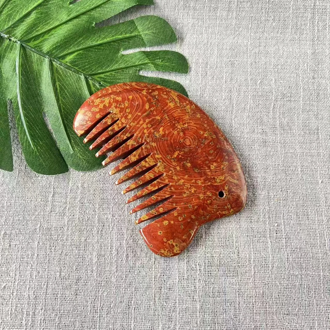 天然泗水砭石按摩梳