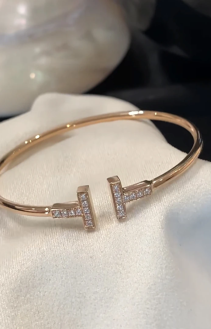 【IRIF】18k天然钻石双t手镯101