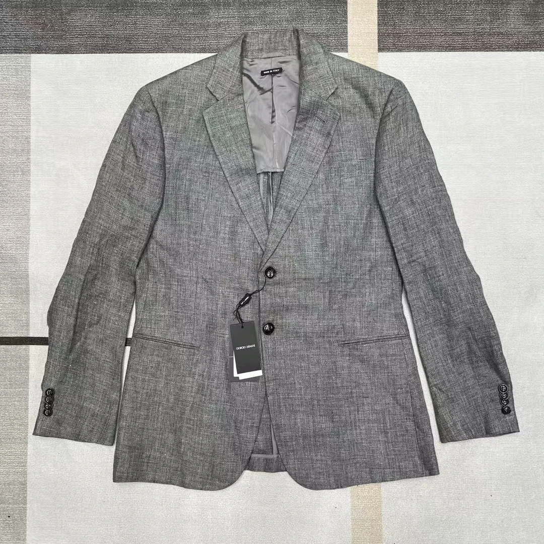 全新未使用 GIORGIO ARMANI/阿玛尼 春季西服男西装灰色经典50
