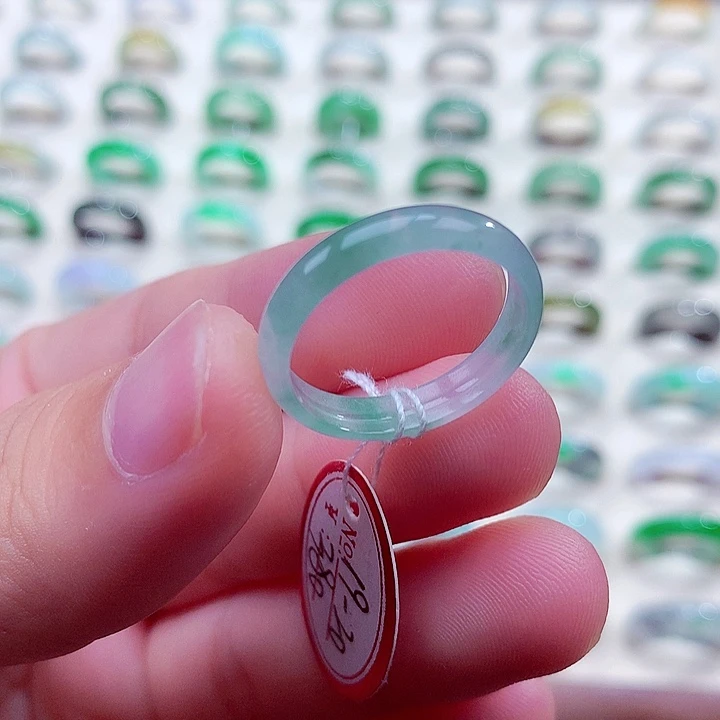 翡翠未镶嵌戒指19-20号