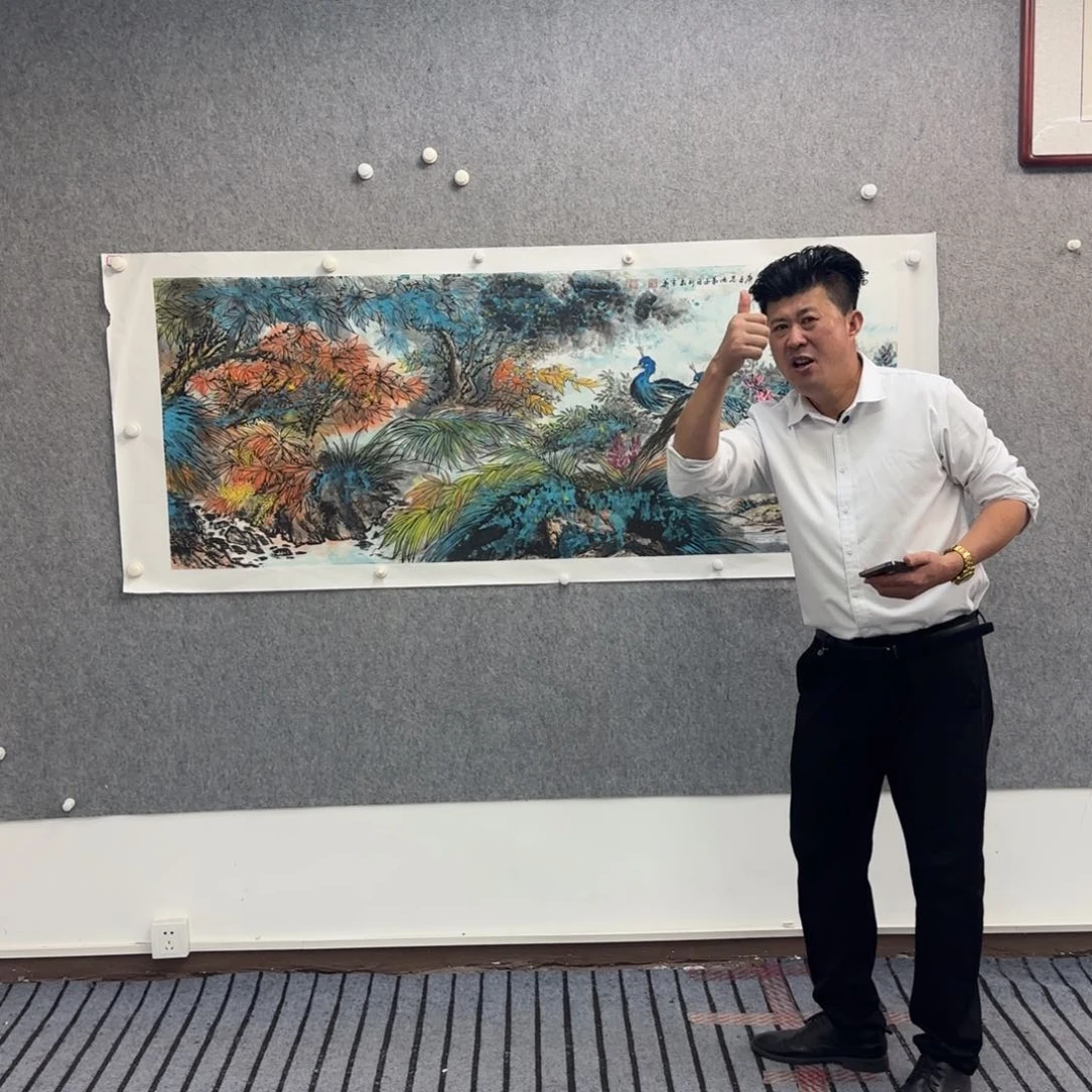 悲鸿弟子陈日新老师画作