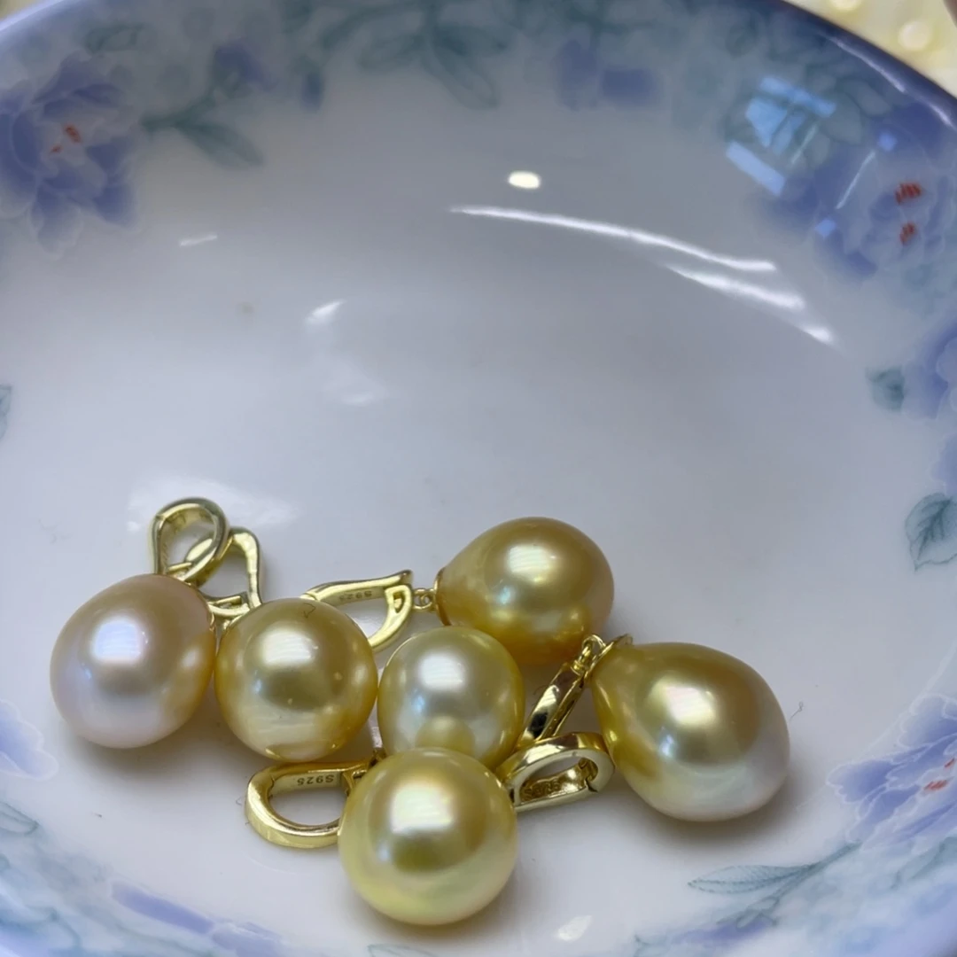 银S925镶嵌海水珍珠颈饰随机发一