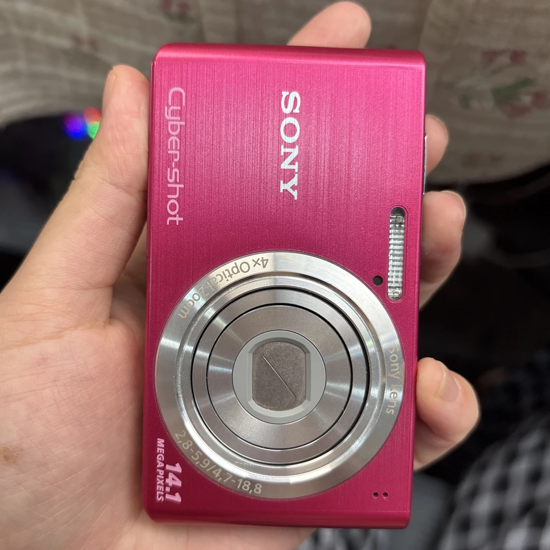 95新 Sony/索尼 w610粉色1410万像素5倍变焦ccd数码相机