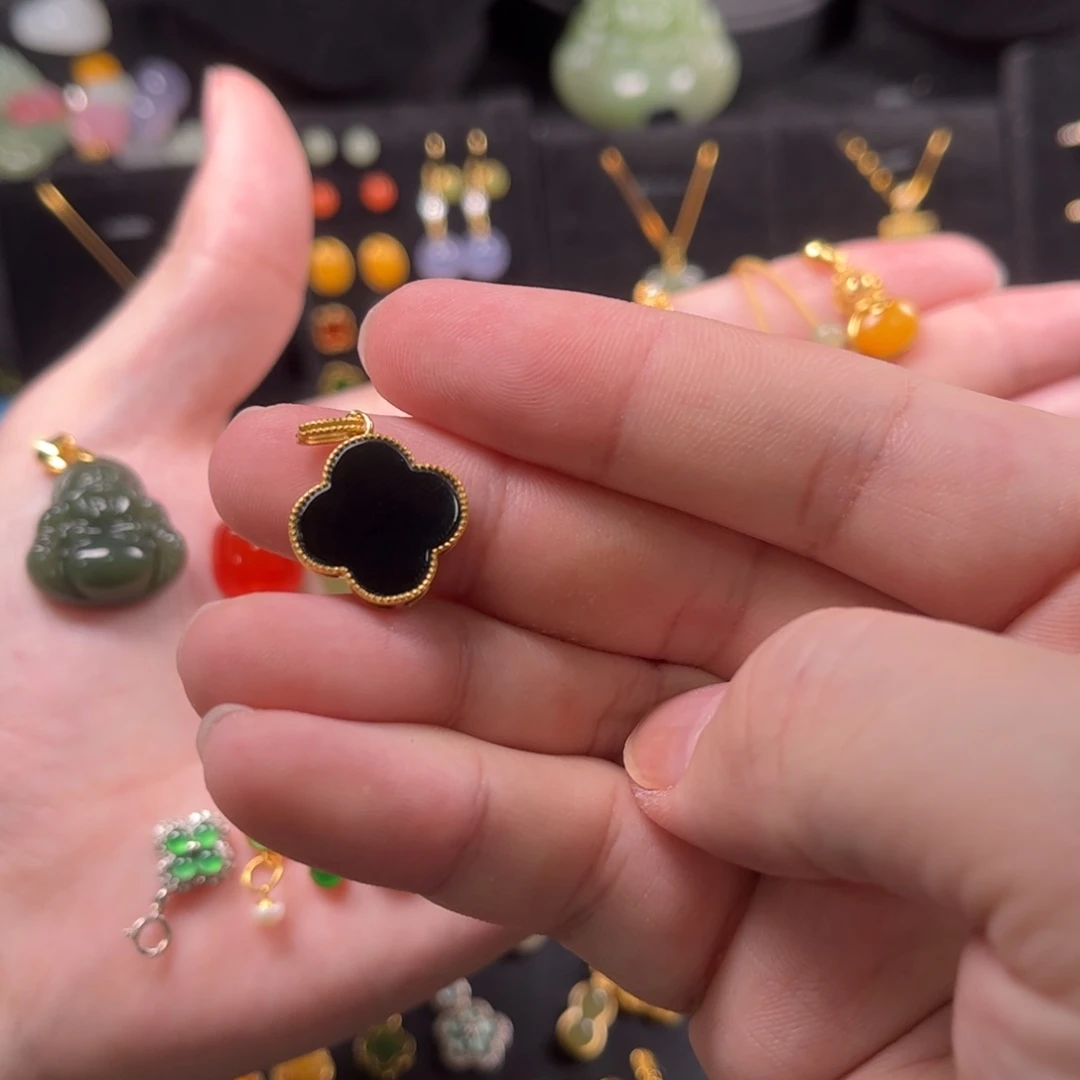 银S925镶嵌颈饰玛瑙/玉髓