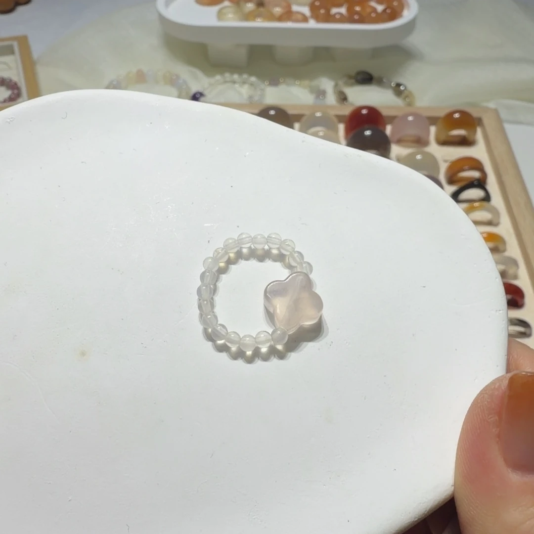 玛瑙/玉髓未镶嵌戒指备注圈口不退换
