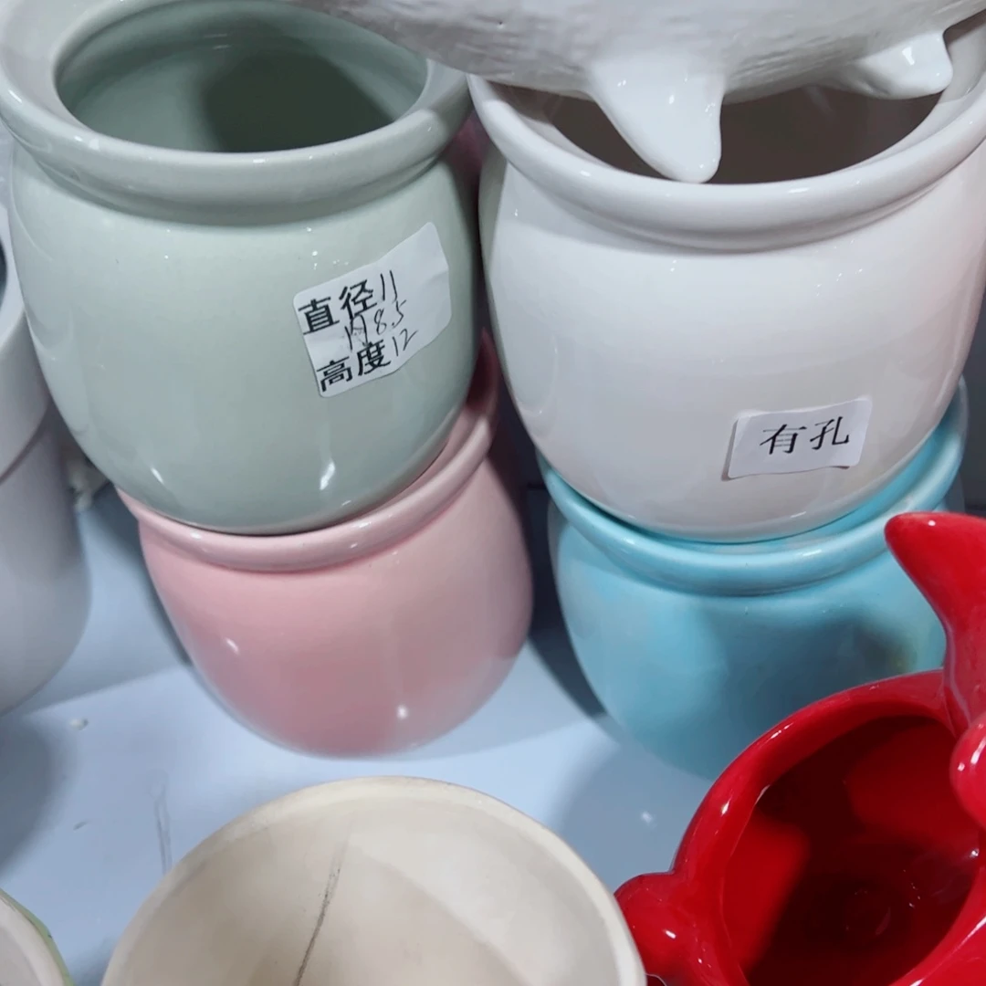 有孔，陶瓷花盆满10米包邮发货