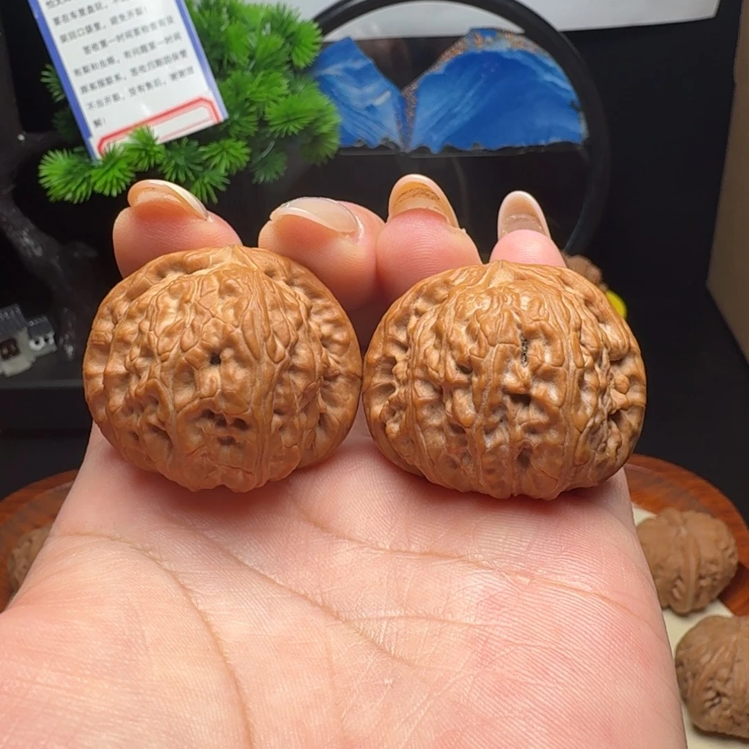 吊坠文玩核桃全品球白37